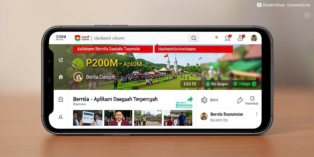 Tampilan antarmuka P200M yang informatif dan menarik.