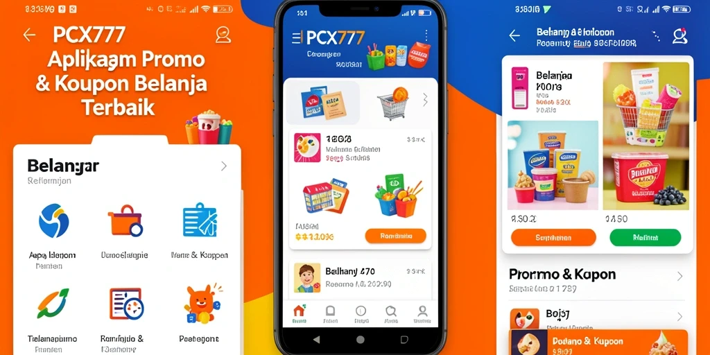 Tampilan antarmuka PCX777 menampilkan berbagai promo menarik dengan mudah.