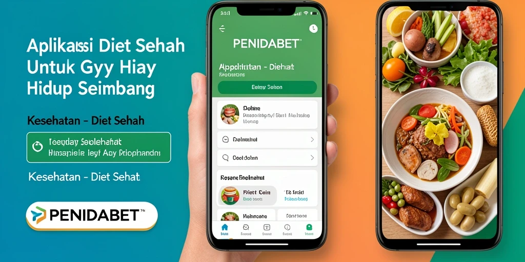Antarmuka aplikasi PENIDABET yang ramah pengguna untuk Diet Sehat.