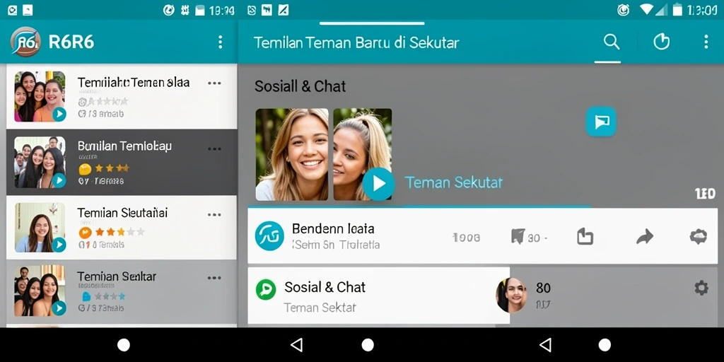 Antarmuka R6R6 yang menarik dan mudah digunakan.